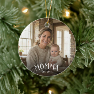 Adorno De Cerámica Mamá Chic Año de Establecimiento Foto de Mamá por