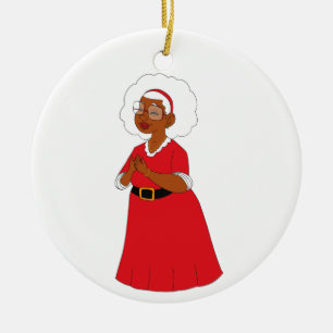 Adorno De Cerámica Mama Claus Almondy