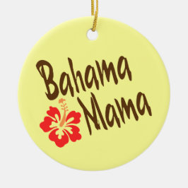 Adorno De Cerámica Mamá de Bahama con el hibisco