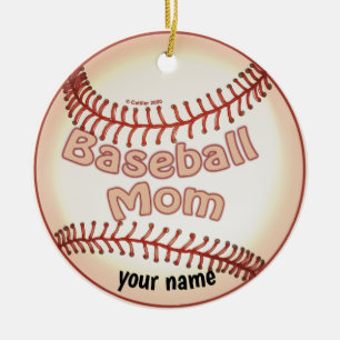 Adorno De Cerámica Mamá de béisbol