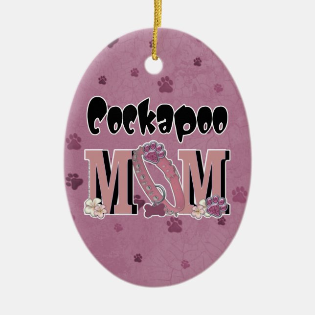 Adorno De Cerámica MAMÁ de Cockapoo (Frente)