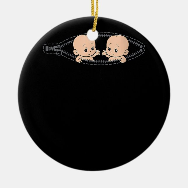 Adorno De Cerámica Mamá De Gemelos De Embarazo Gemelos Embarazada Con (Frente)