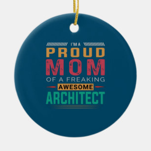 Adorno De Cerámica Mamá De Impresionante Arquitecto