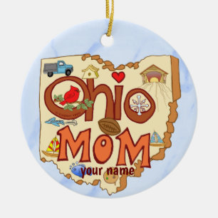 Adorno De Cerámica Mamá de Ohio