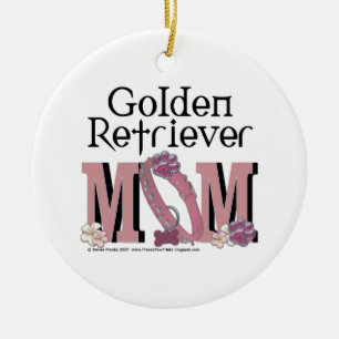 Adorno De Cerámica MAMÁ del golden retriever