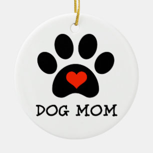 Adorno De Cerámica Mamá del perro de Pawprint
