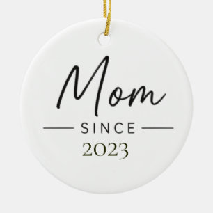 Adorno De Cerámica Mamá Desde Año Personalizado Diseño Manuscrito Min