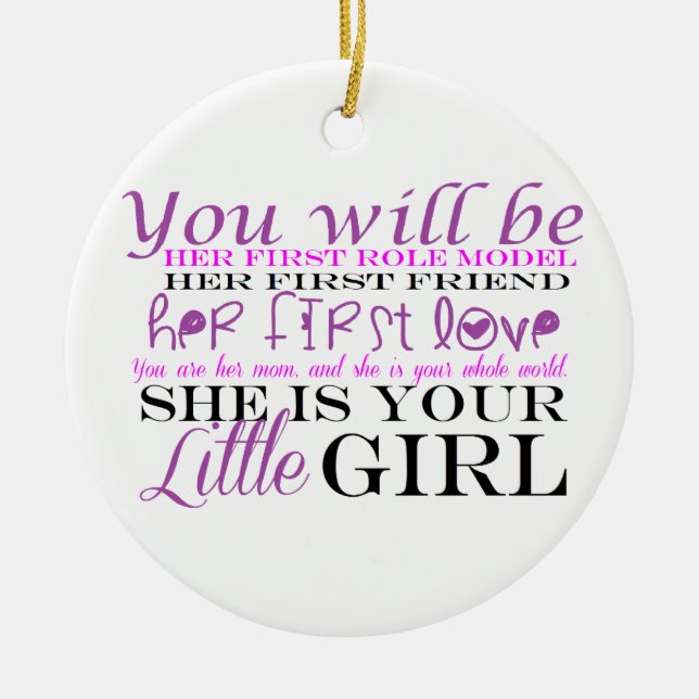 Adorno De Cerámica Mamá e hija: Amor (Frente)