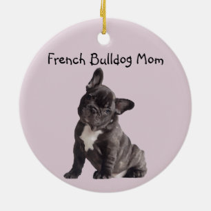 Adorno De Cerámica Mamá Frenchie Bulldog Francés 