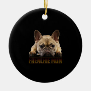 Adorno De Cerámica mamá frenchie   regalo de mamá de bulldog francés