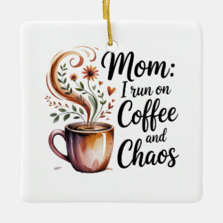 Adorno De Cerámica Mamá, funciono con café y caos