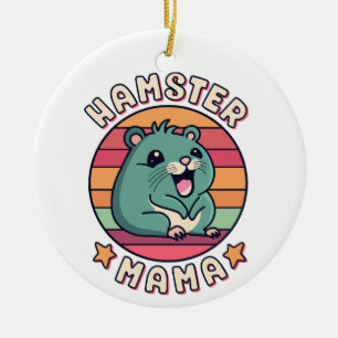 Adorno De Cerámica Mamá hámster linda kawaii roedor madre