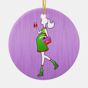 Adorno De Cerámica Mamá linda ser maternidad personalizada fechada