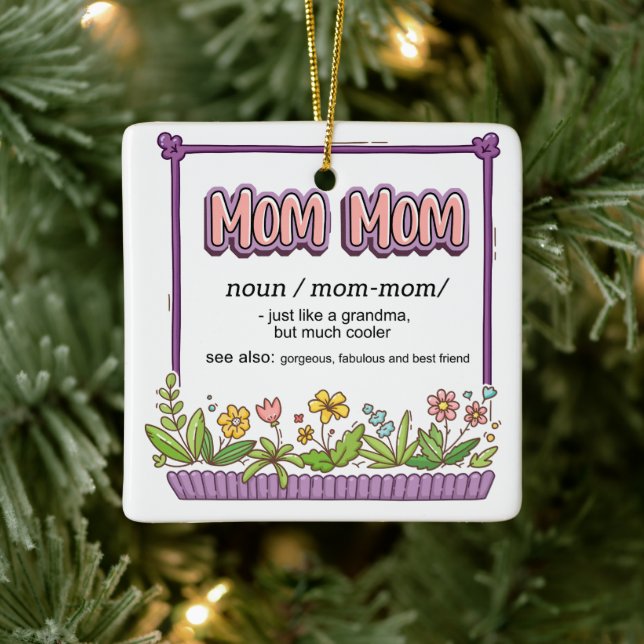 Adorno De Cerámica Mamá Mamá Igual Que Una Abuela Pero Mucho Más Fría (Árbol)