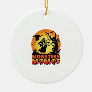 Adorno De Cerámica Mamá Monstruos Halloween Monstruo Fantasma Esquele