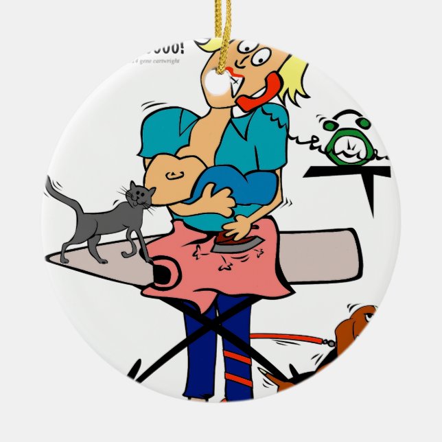 Adorno De Cerámica Mamá ocupada (Frente)