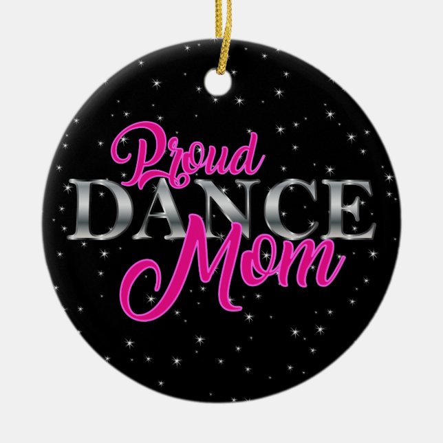 Adorno De Cerámica Mamá orgullosa personalizada de la danza (Frente)