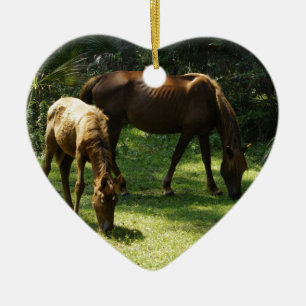 Adorno De Cerámica Mamá y bebé