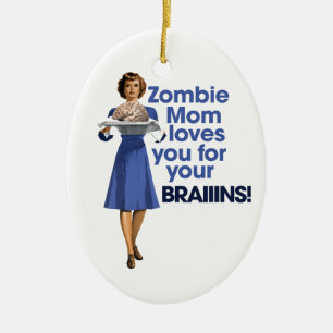 Adorno De Cerámica Mamá zombie