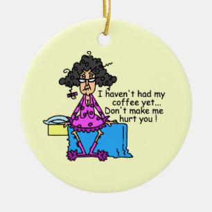 Adorno De Cerámica Mañana Antes Del Café Humor