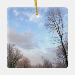 Adorno De Cerámica Mañana de invierno I