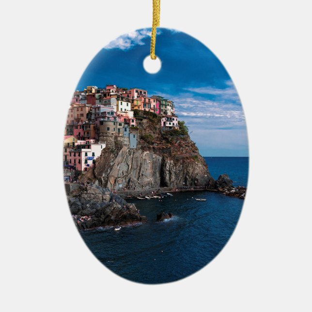Adorno De Cerámica Manarola, terre del cinque. Italia (Frente)