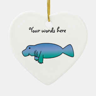 Adorno De Cerámica Manatee lindo