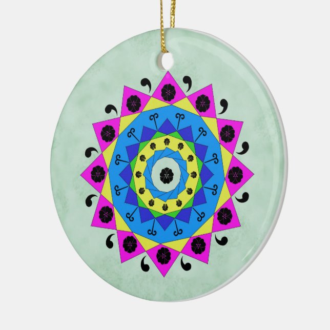 Adorno De Cerámica Mandala (Izquierda)
