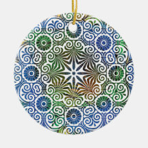 Mandala azul y verde
