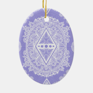 Adorno De Cerámica Mandala de Diamante Celeste