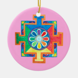 Adorno De Cerámica Mandala de la creación