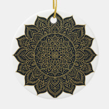 Mandala de oro y marina
