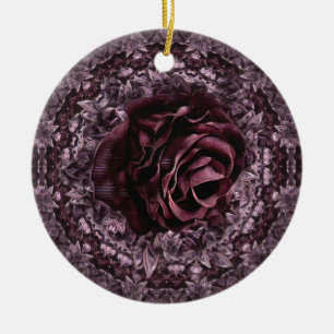 Adorno De Cerámica Mandala de rosa 