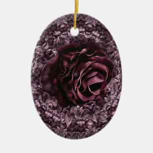 Adorno De Cerámica Mandala de rosa 