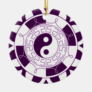 Adorno De Cerámica Mandala de Yin Yang