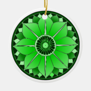 Adorno De Cerámica Mandalá espiritual de la nueva era Flor de loto fl