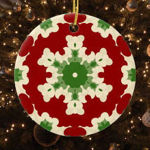 Adorno De Cerámica Mandala festiva retro
