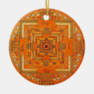 ADORNO DE CERÁMICA MANDALA MÍSTICA
