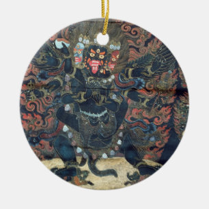 Adorno De Cerámica Mandala (pergamino pintado)