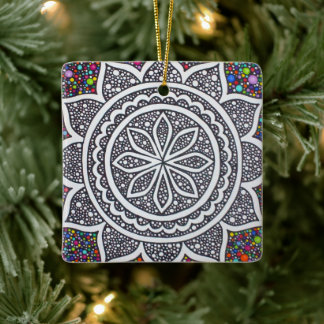 Adorno De Cerámica Mandalas con Burbujas