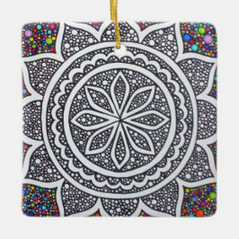 Adorno De Cerámica Mandalas con Burbujas