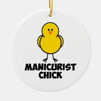 Adorno De Cerámica Manicurista Chick