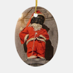 Adorno De Cerámica Mannekin Pis Christmastime