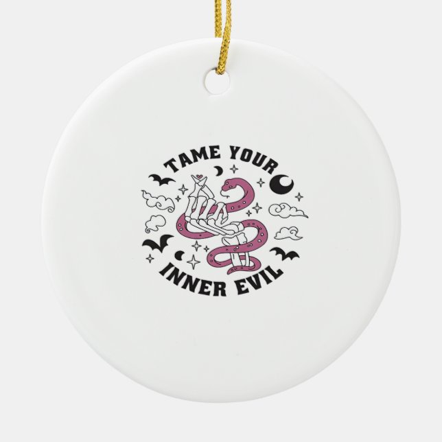 Adorno De Cerámica Mano de esqueleto haciendo corazón (Frente)