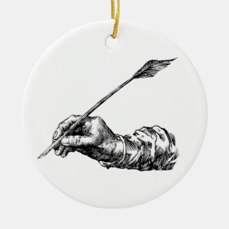 Adorno De Cerámica Mano de la escritura