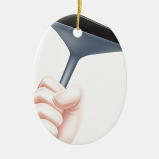 Adorno De Cerámica Mano del enjugador del dibujo animado