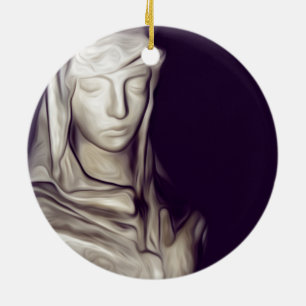 Adorno De Cerámica mano en el corazón