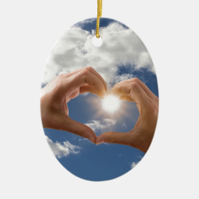 Adorno De Cerámica Manos de amor (Frente)