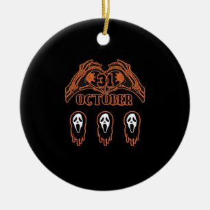 Adorno De Cerámica Manos De Esqueleto Para Halloween Clásico