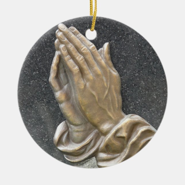ADORNO DE CERÁMICA MANOS DE ORACIÓN (Frente)